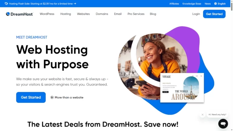 79% OFF on Dreamhost Unlimited Hosting Plan
